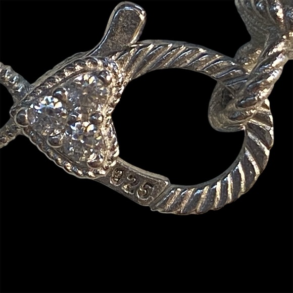 Judith Ripka sterling silver lariat necklace made in Italy - Picture 7 of 8